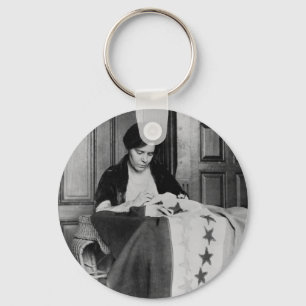 Alice Paul, nähende Stimmrecht-Flagge, 1910s Schlüsselanhänger