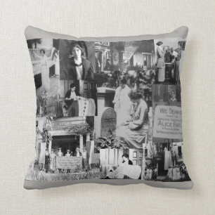 Alice Paul Suffragette-historische Foto-Collage Kissen