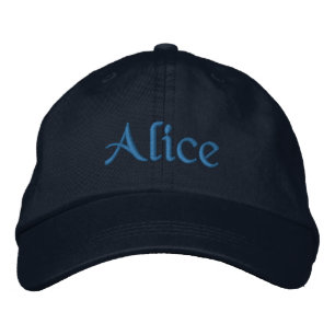 Alice Personalisiert bestickte Baseball Cap Blue Baseballkappe