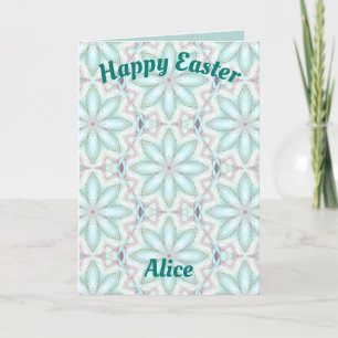 ALICE ~ Personalisiertes Osterkartenmuster Feiertagskarte