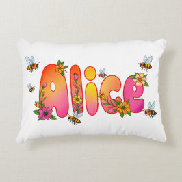 Alice- Personalized Bee Pillow Dekokissen