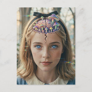 Alice Pilze Glitch Postkarte