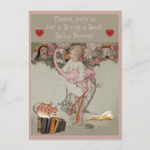Alice & Pink Flamingo Bringen Sie ein Buch Baby Du Begleitkarte