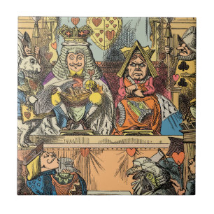 Alice Prozess des Herzbuben Vintage Fliese