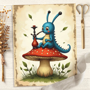 Alice Raupe Hookah Scrapbook Paper