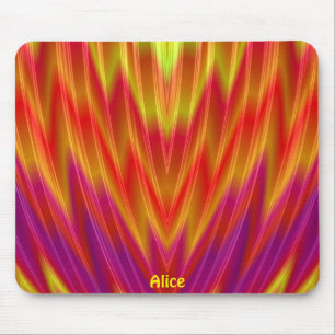 ALICE ~ Rote, gelbe und Lila Maus-Pad Mousepad
