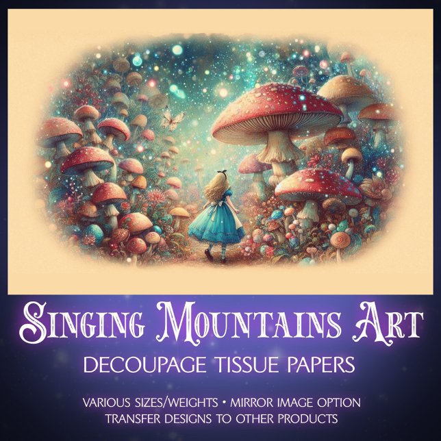 Alice’s Mystical Forest Path Decoupage Seidenpapier (Von Creator hochgeladen)