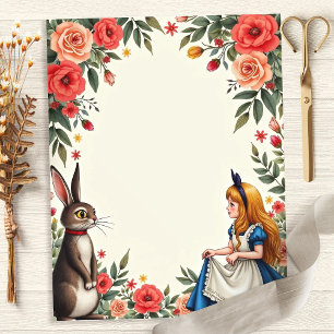 Alice Scrapbook Junk Journal Florales Papier