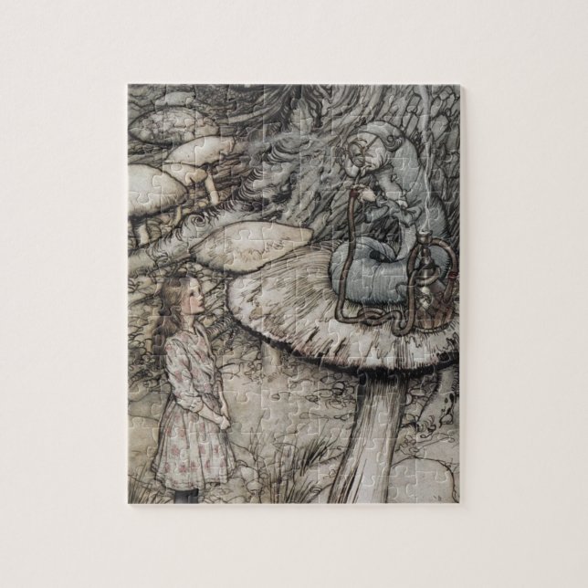 Alice spricht mit der Raupe (Vertikal)