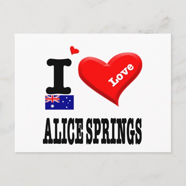 ALICE SPRINGS - I Liebe - Postkarte (Vorderseite)