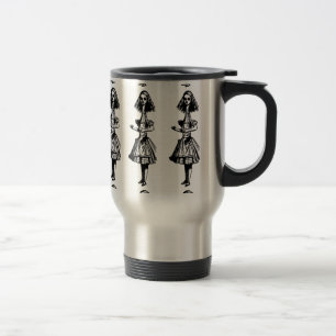Alice Stretched in Wonderland Reisebecher