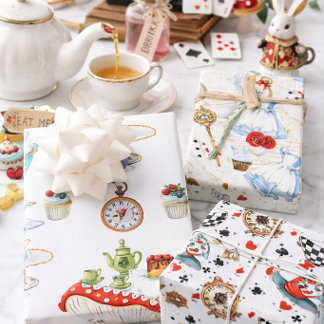 Alice Tea Party Design Geschenkpapier Set