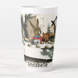 Alice Tea Party Fut Hatte Personnaliser Latte Mug