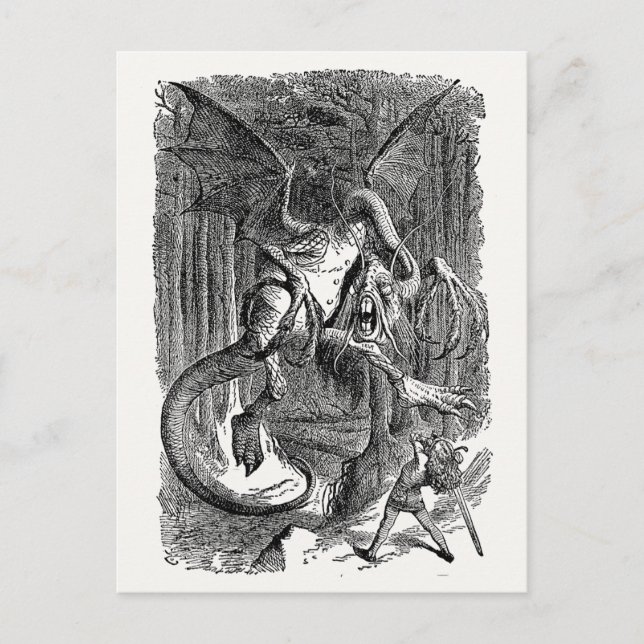 Alice Through the Looking Glass - The Jabberwocky Postkarte (Vorderseite)