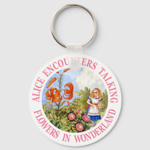 Alice-Treffen, die Blumen im Märchenland sprechen Schlüsselanhänger