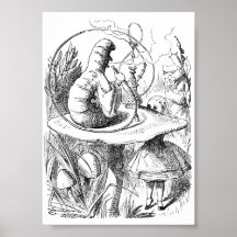 Alice trifft das Raupe Poster