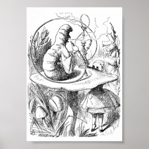 Alice trifft das Raupe Poster