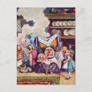 Alice trifft die Duchess und das Pic Baby Postkarte