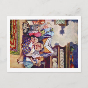 Alice trifft die Herzogin und das Ferkel-Baby Postkarte