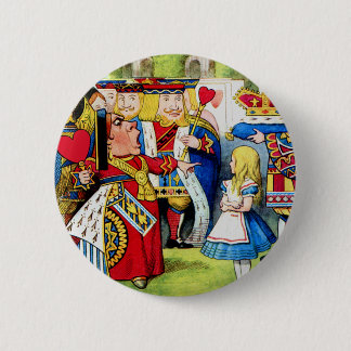 Alice trifft die Königin der Herzen im Märchenland Button