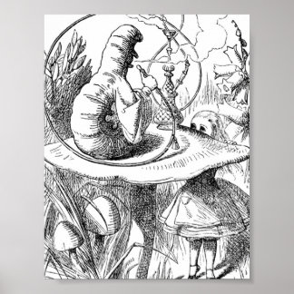 Alice trifft die Raupe - Alice im Wunderland Poster