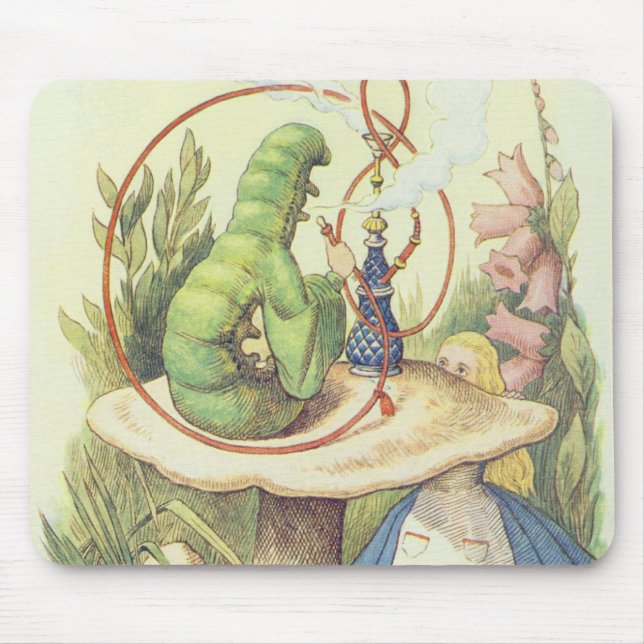 Alice trifft die Raupe Mousepad (Vorne)