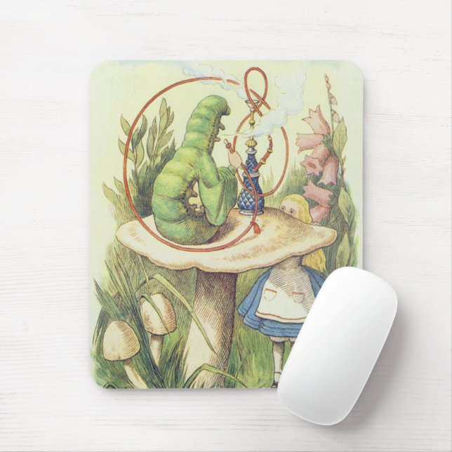 Alice trifft die Raupe Mousepad (Mit Mouse)