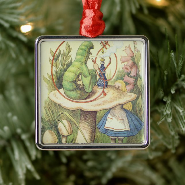Alice trifft die Raupe Ornament Aus Metall (Baum)
