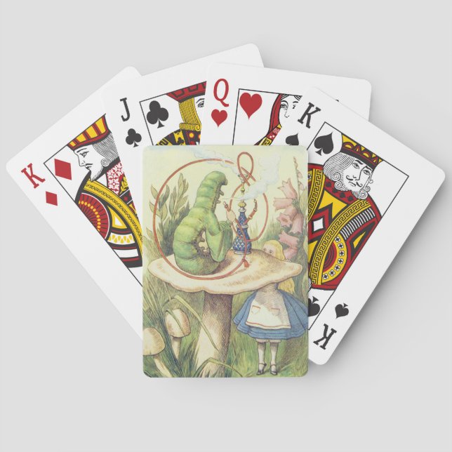 Alice trifft die Raupe Spielkarten (Rückseite)