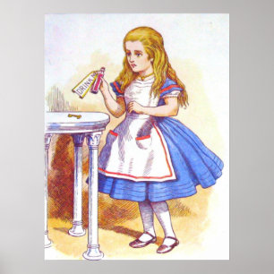 Alice Trinkt Vollfarbe Poster