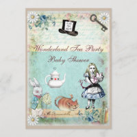 Alice u. die Cheshire-Katzen-Märchenland-Babyparty