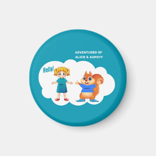 Alice und Aurovy Thema farbig Magnet