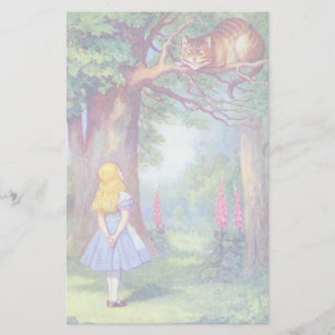 Alice und das Cheshire-Katzen-Briefpapier Briefpapier