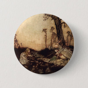 Alice und das Kaninchen Button