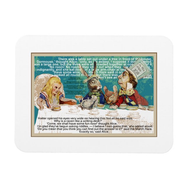 Alice und das Mad Hatter Tea Party Magnet (Horizontal)