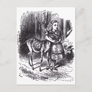 Alice und das Rehkitz Postkarte