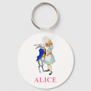 Alice und das weiße Kaninchen im Märchenland Schlüsselanhänger