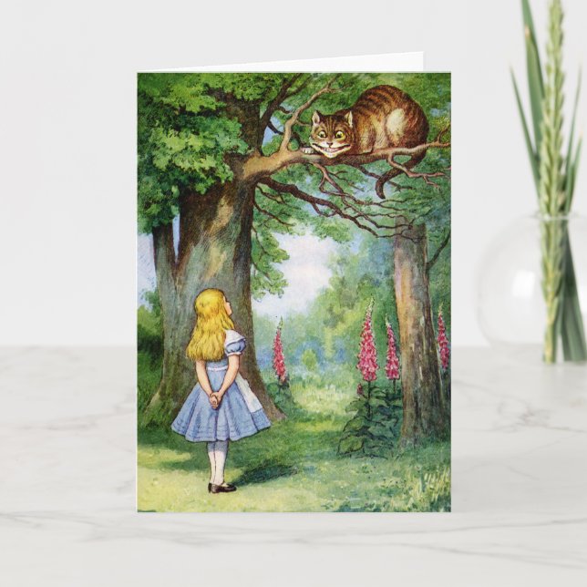 ALICE UND DER CHESHIRECAT KARTE (Vorderseite)