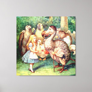 Alice und der Dodo Bird in Wonderland Leinwanddruck