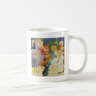 Alice und der Dodo-Vogel am Ausschuss für Kaffeetasse