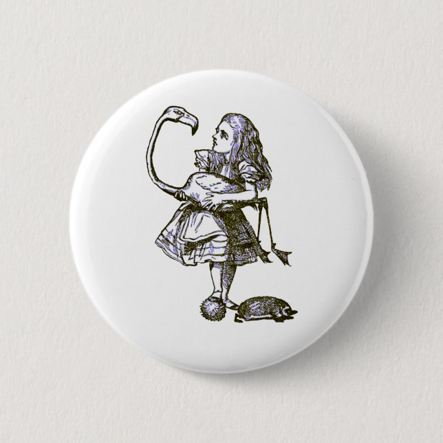 Alice und der Flamingo Button (Vorderseite)