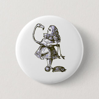Alice und der Flamingo Button