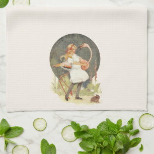 Alice und der Flamingo Handtuch