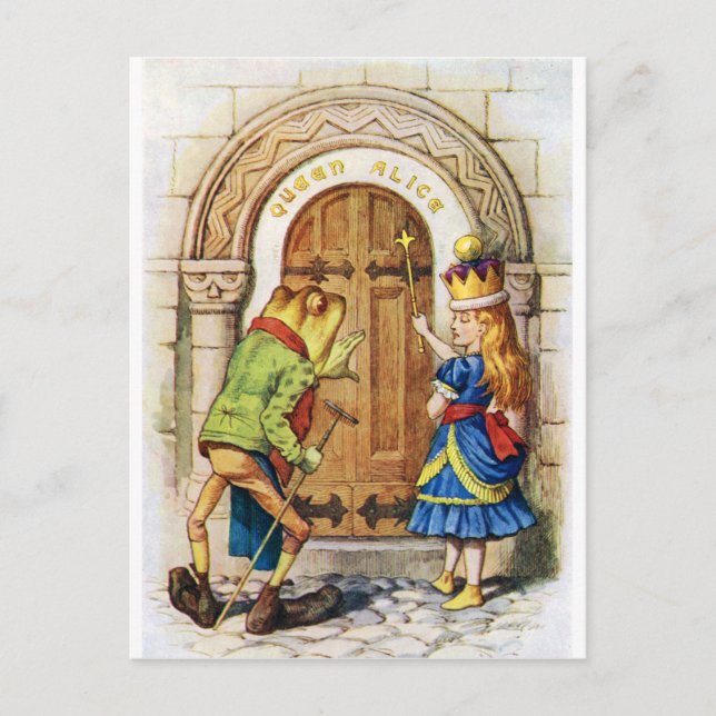 Alice und der Frosch im Alice Palace Postkarte (Vorderseite)