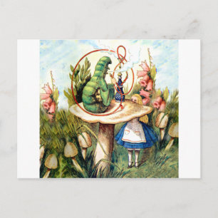 Alice und der Schmetterling in Wonderland Postkarte