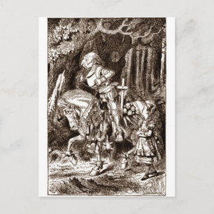Alice und der weiße Ritter Postkarte