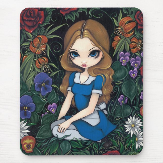 "Alice und die Blumen" Mousepad (Vorne)