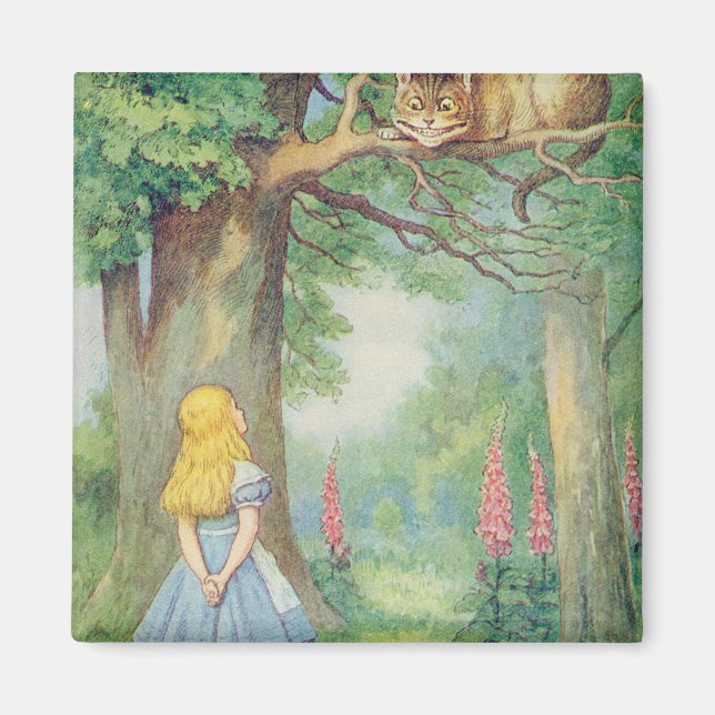 Alice und die Cheshire Cat Magnet (Vorne)