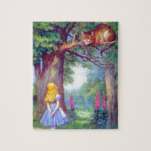 Alice und die Cheshire-Katze Vollfarbe