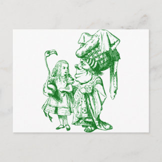 Alice und die Duchess Inacked Green Postkarte